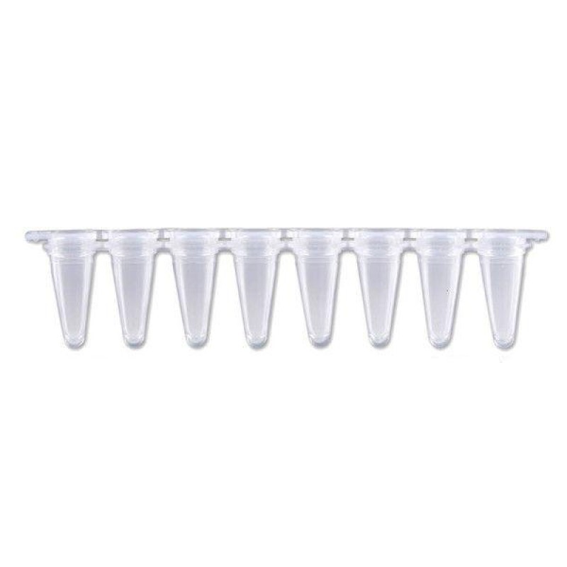 PURline 0.1 mL qPCR 8-Strip (with separate Optical Strip Caps), Natural/Clear, 120/pk