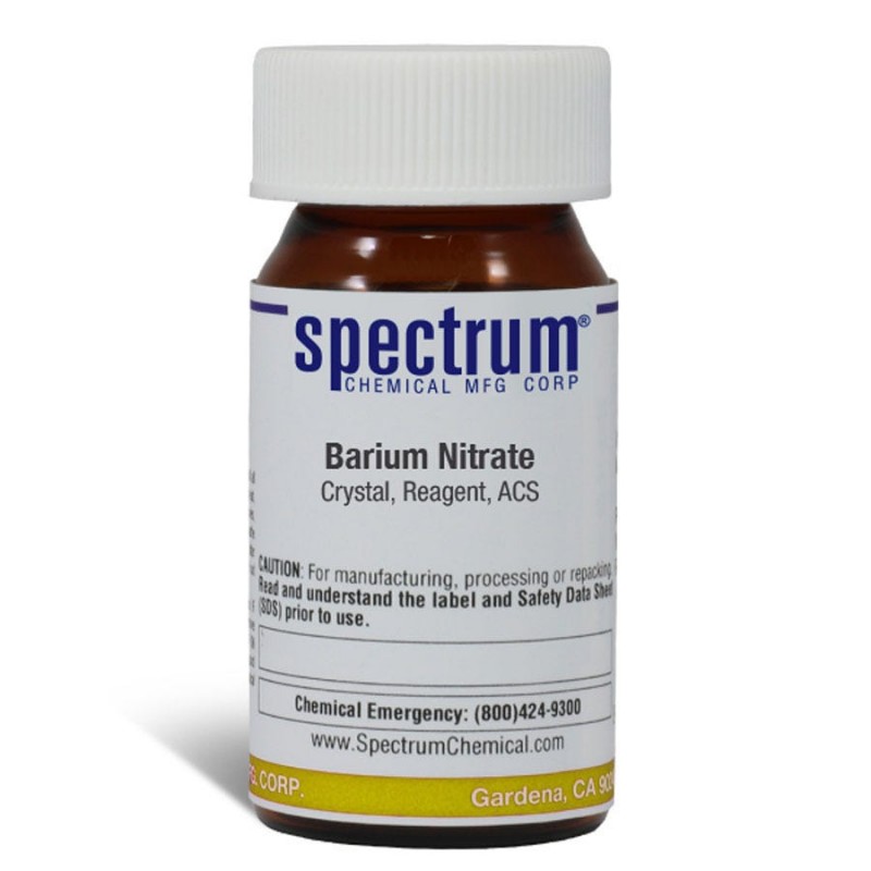Spectrum Chemical B1045-25GM Barium Nitrate, Crystal, Reagent, ACS 25g, 1/EA