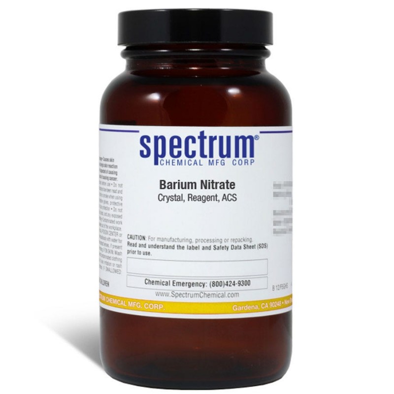 Spectrum Chemical B1045-500GM Barium Nitrate, Crystal, Reagent, ACS 500g, 1/EA