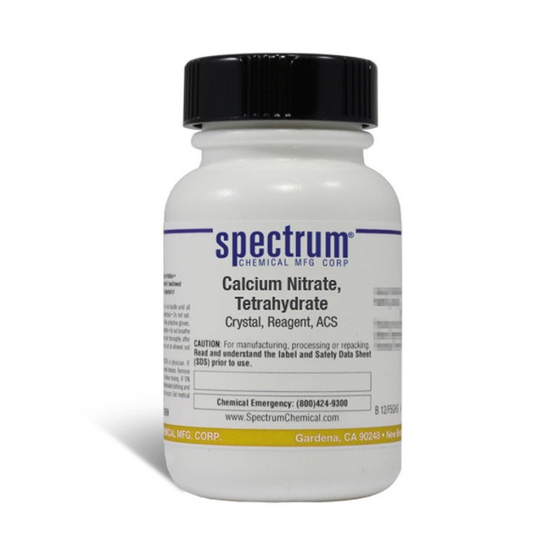 Spectrum Chemical C1135-25GM Calcium Nitrate, Tetrahydrate, Crystal, Reagent, ACS 25g, 1/EA