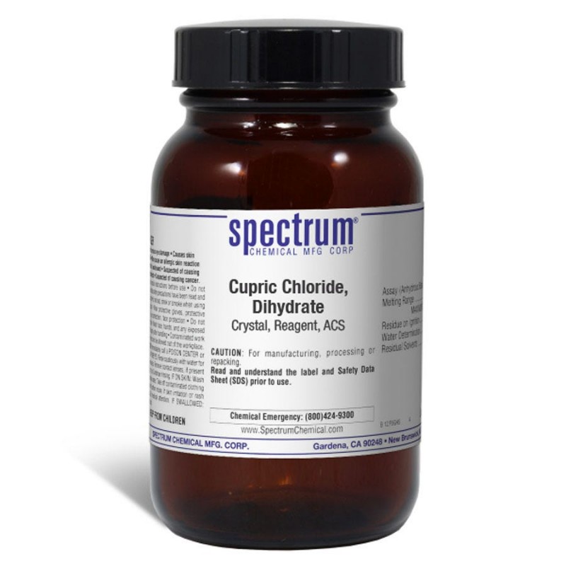 Spectrum Chemical C1385-125GM Cupric Chloride, Dihydrate, Crystal, Reagent, ACS 125g, 1/EA