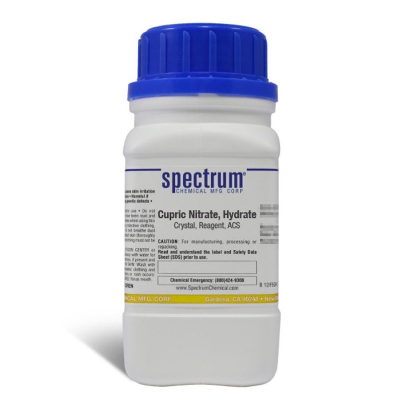 Spectrum Chemical C1405-125GM Cupric Nitrate, Hydrate, Crystal, Reagent, ACS 125g, 1/EA
