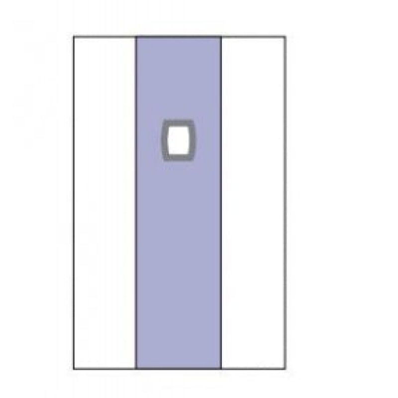Pacemaker Drape, 80" x 120", Absorbent Central Panel 29" x 120",  Aperture 6" x 8", Clear Side Panels, Sterile, 20/cs (Continental US Only)