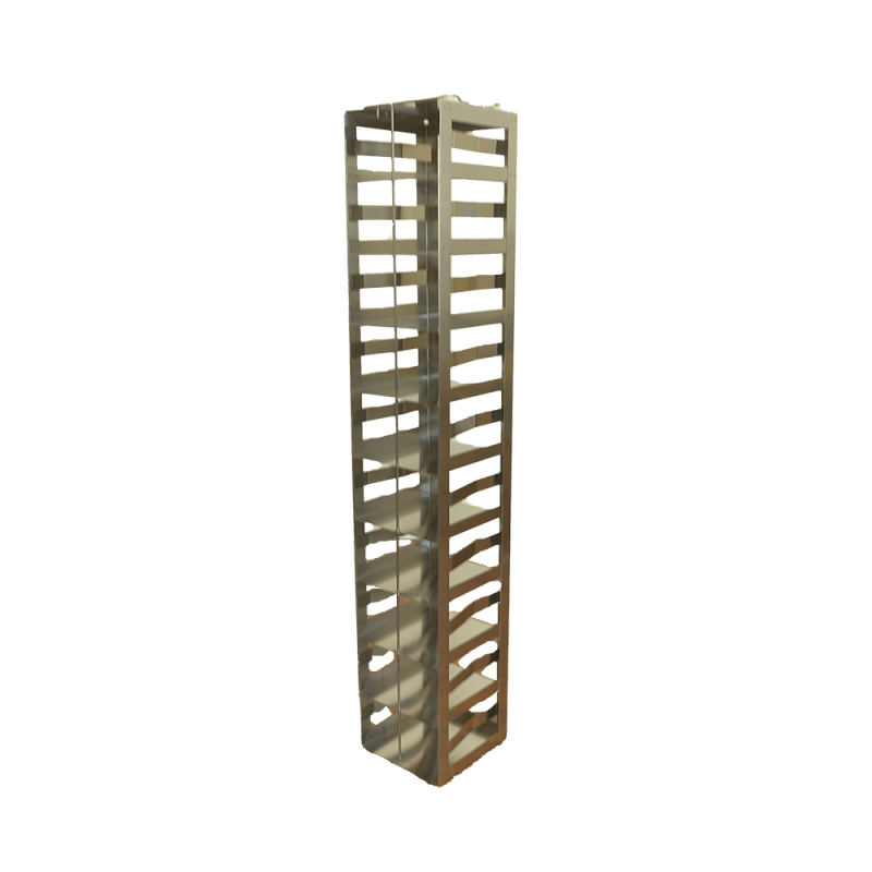Crystal Industries CF-10-3-S Vertical Rack for 3" boxes w/ Spring Lock, holds 10 boxes