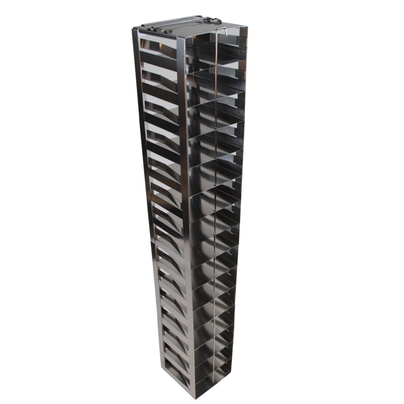 Crystal Industries CF-15-2-S Vertical Rack for 2" boxes w/ Spring Lock, holds 15 boxes