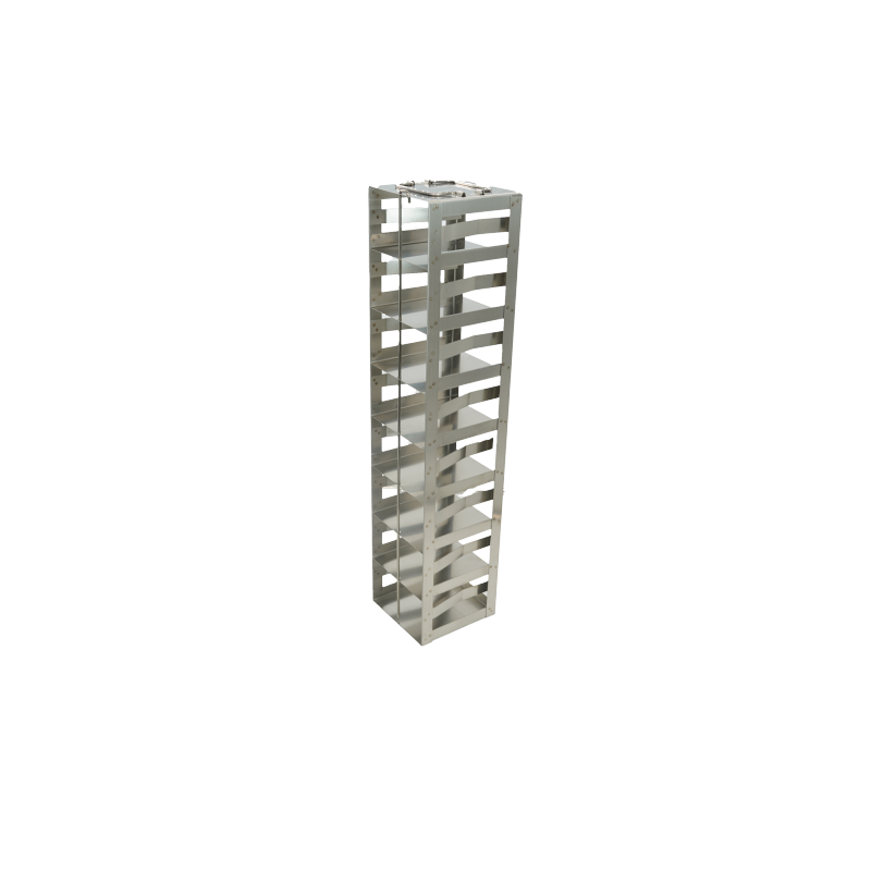 Crystal Industries CF-8-3-S Vertical Rack for 3" boxes w/ Spring Lock, holds 8 boxes