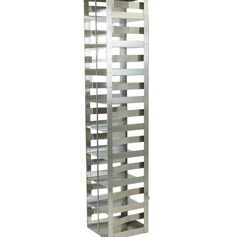 Crystal Industries CF-9-3-S Vertical Rack for 3" boxes w/ Spring Lock, holds 9 boxes