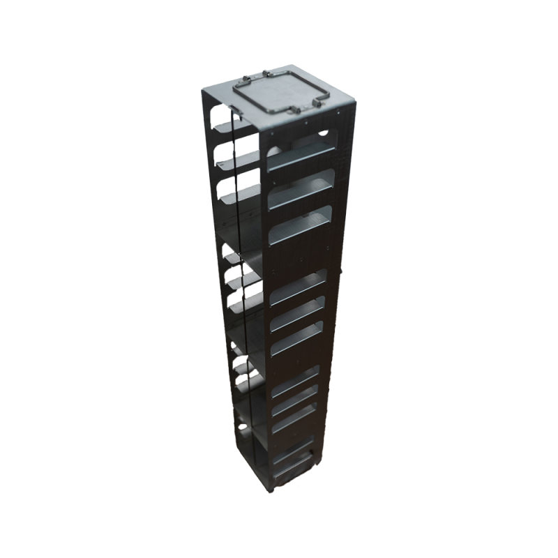Crystal Industries CFA-15-2 Aluminum Vertical Rack for 2" boxes, holds 15 boxes