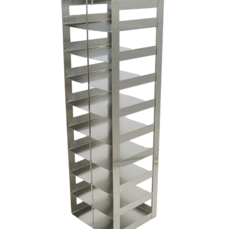 Crystal Industries CFHT-9 Vertical Rack for 100-Cell Hinged Lid Boxes, holds 9 boxes