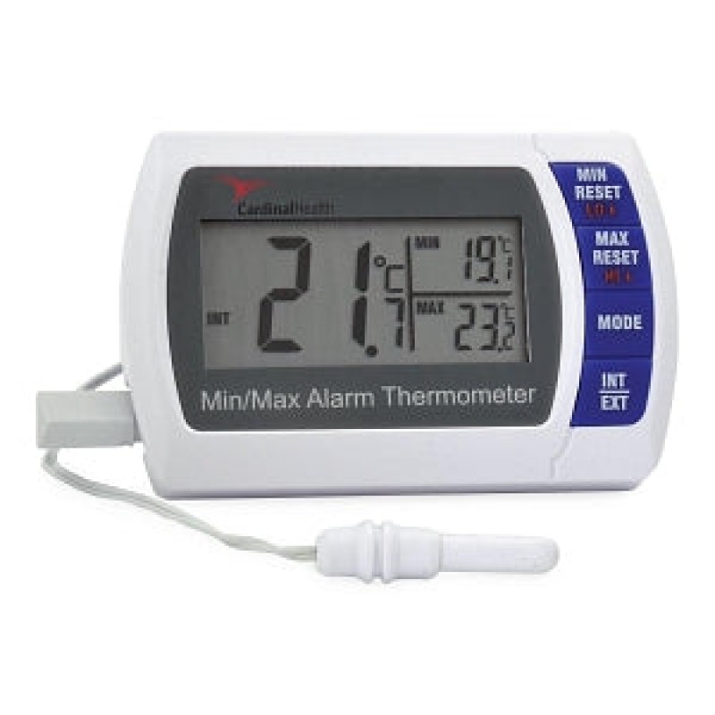 Handheld Digital Thermometer, Triple Display, Celsius, 0 - 50°C, -50 - 70°C, Internal/ External Alarm (Continental US Only)