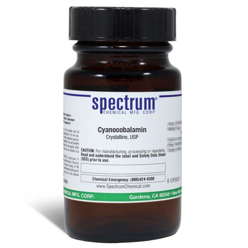 Spectrum Chemical CY105-25GM Cyanocobalamin, Crystalline, USP 25g, 1/EA