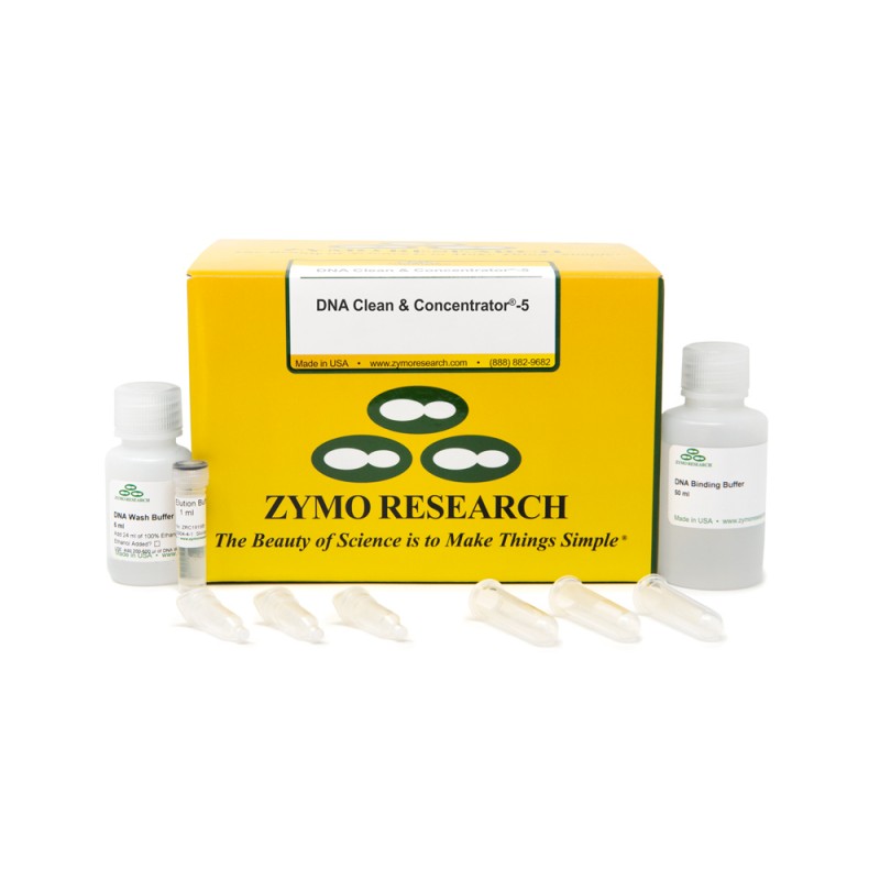 DNA Clean & Concentrator-5 Kit (10 Preps) w/ Zymo-Spin™ I Columns (Uncapped)