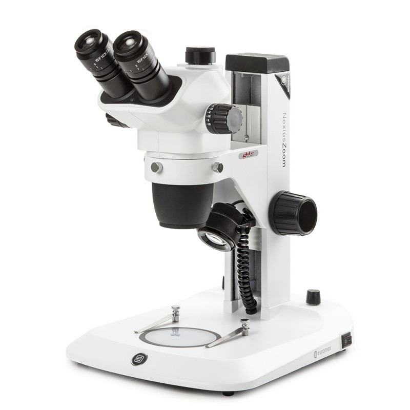 Euromex ENZ-1703-S Stereo zoom microscope Trinouclar head stereo zoom, 6.5x to 55x magnification, rack and pinion stand, LED