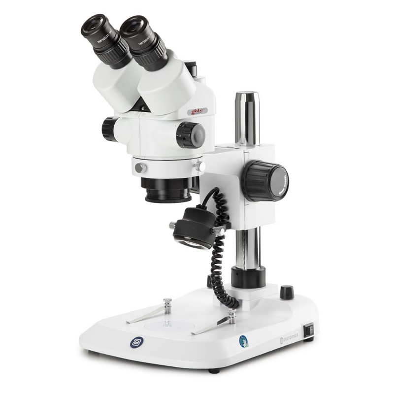Euromex ESB-1903-P Stereo zoom microscope Trinouclar head stereo zoom, 7x to 45x magnification, pillar stand, LED