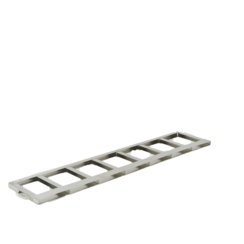 Crystal Industries F-C-4R9951-7 Stainless Steel Frame for seven BAXTER/FENWAL C-4R9951 Aluminum Canisters.