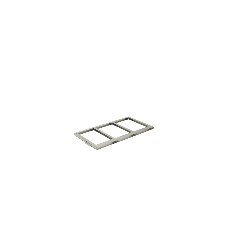 Crystal Industries F-C-4R9955-3 Stainless Steel Frame for three BAXTER/FENWAL C-4R9955 Aluminum Canisters.