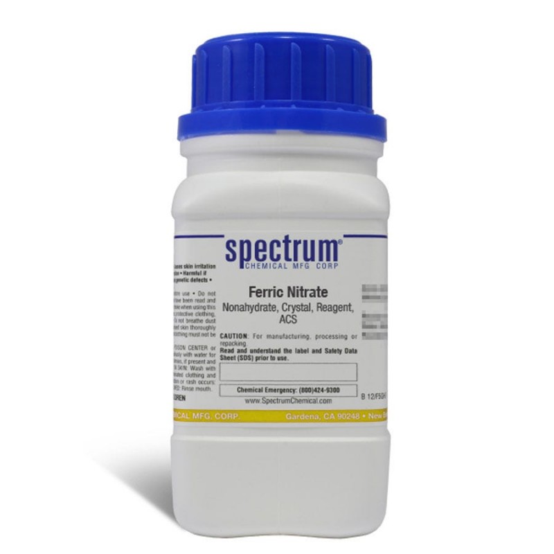 Spectrum Chemical F1030-125GM Ferric Nitrate, Nonahydrate, Crystal, Reagent, ACS 125g, 1/EA
