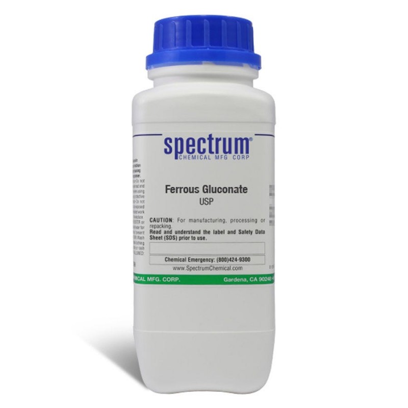 Spectrum Chemical FE109-500GMPL Ferrous Gluconate, USP 500g, 1/EA