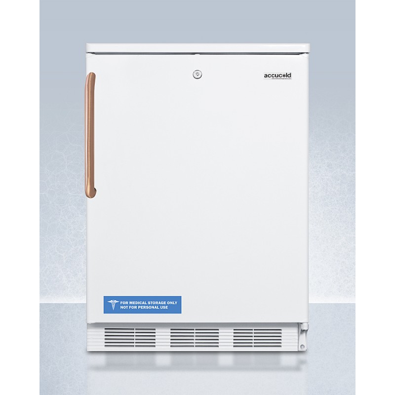Accucold FF7LWTBC 24" Wide All-Refrigerator with Antimicrobial Pure Copper Handle