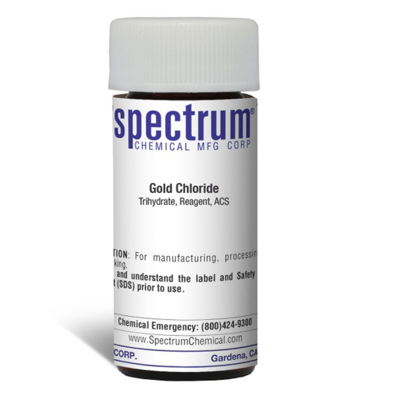 Spectrum Chemical G1025-1GM Gold Chloride, Trihydrate, Reagent, ACS 1g, 6/CS