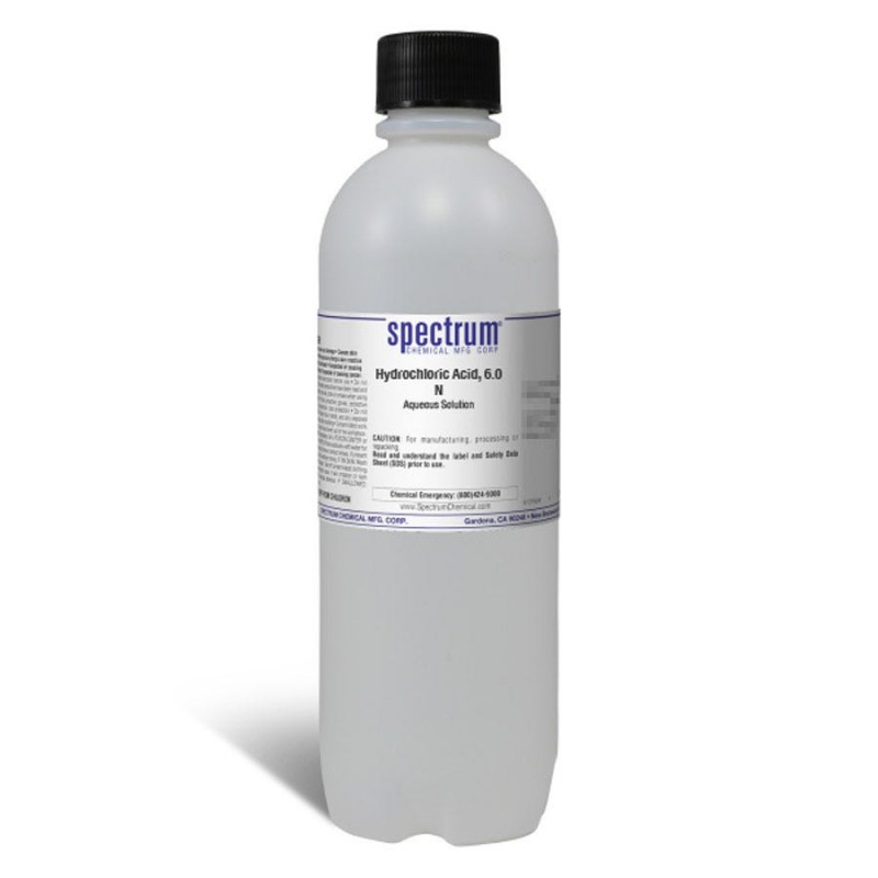 Spectrum Chemical H-160-1LT Hydrochloric Acid, 6.0 N, Aqueous Solution, APHA 1L, 1/EA
