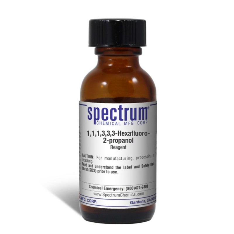 Spectrum Chemical H1008-25GM 1,1,1,3,3,3-Hexafluoro-2-propanol, Reagent 25g, 1/EA