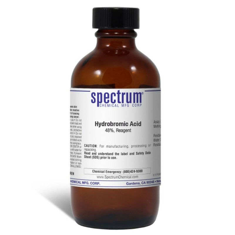 Spectrum Chemical H1029-125ML Hydrobromic Acid, 48 Percent, Reagent 125mL, 1/EA
