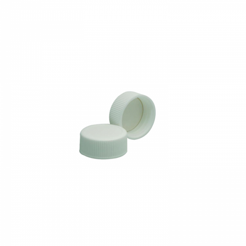 WHEATON® White Polypropylene Screw Cap, Bonded PTFE Silicone Liner, 24-400, Case of 500