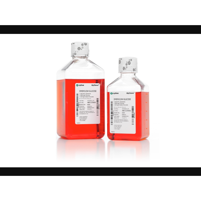 Cytiva SH30021.FS HyClone Dulbecco's Modified Eagle Medium with low glucose: Liquid, with 4.0 mM L-Glutamine, with 110 mg/L Sodium Pyruvate, 6 x 500 mL, 6/PK