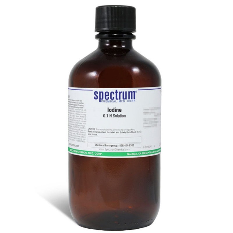 Spectrum Chemical I-118-1LTGL Iodine, 0.1 N Solution, USP Volumetric Solution 1L, 1/EA