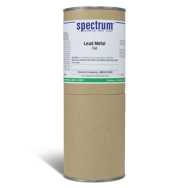 Spectrum Chemical L1028-500GM Lead Metal, 1/96 - 1/32 in. Thick, Foil 500g, 1/EA