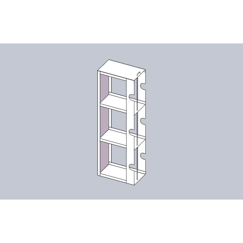 Crystal Industries LR-3-3 Vertical Half Rack for 3" boxes, holds 3 boxes