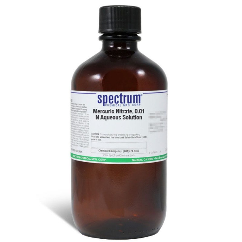 Spectrum Chemical M-174-1LT Mercuric Nitrate, 0.01 N Aqueous Solution 1L, 1/EA