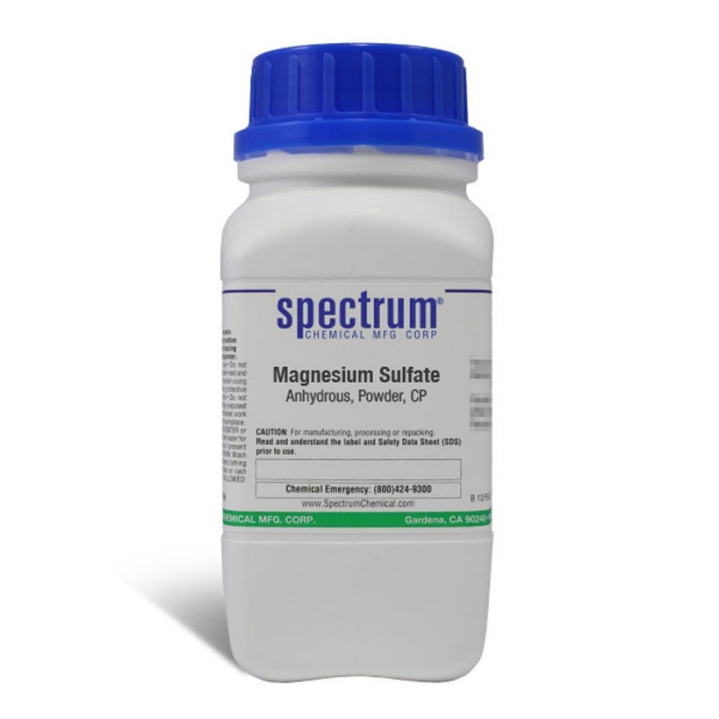Spectrum Chemical M1064-500GM Magnesium Sulfate, Anhydrous, Powder, CP 500g, 1/EA
