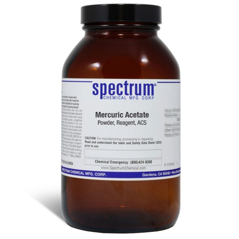 Spectrum Chemical M1140-500GM Mercuric Acetate, Powder, Reagent, ACS 500g, 1/EA