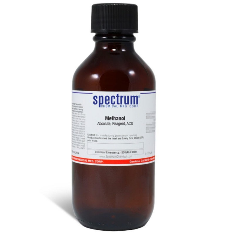 Spectrum Chemical M1240-500MLGL Methanol, Absolute, Reagent, ACS 500mL, 6/CS