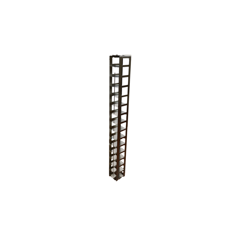 Crystal Industries MCF-15-2-S Vertical Rack for Mini 2" boxes w/ Spring Lock, holds 15 boxes