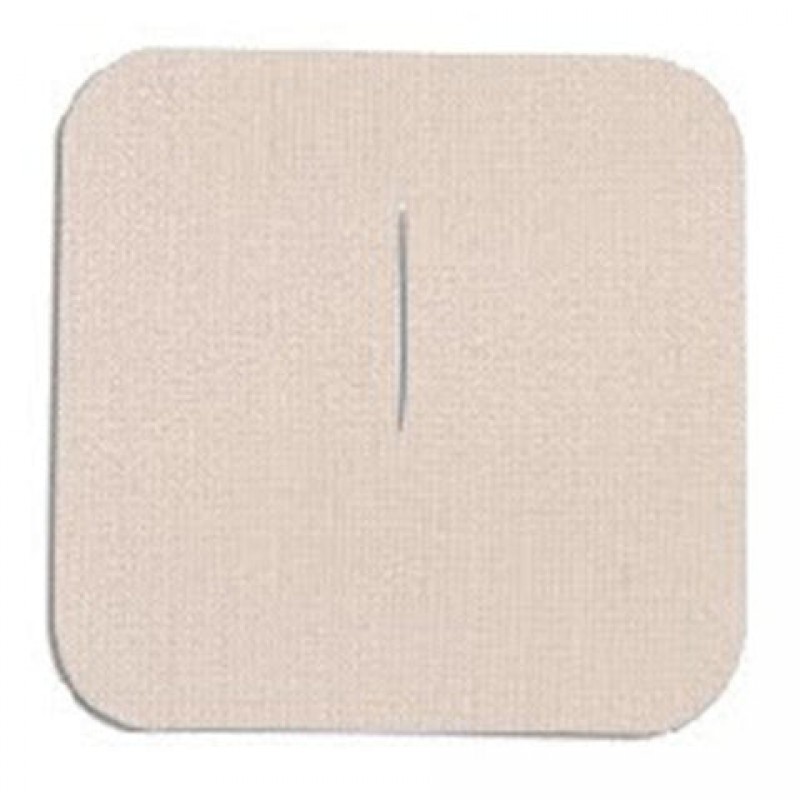 Single Use Cloth Tape Patch, Model 125C-LT, 3" x 3", Slit Opening, 2 ea/pad, 50 pad/pk (Continental US Only)
