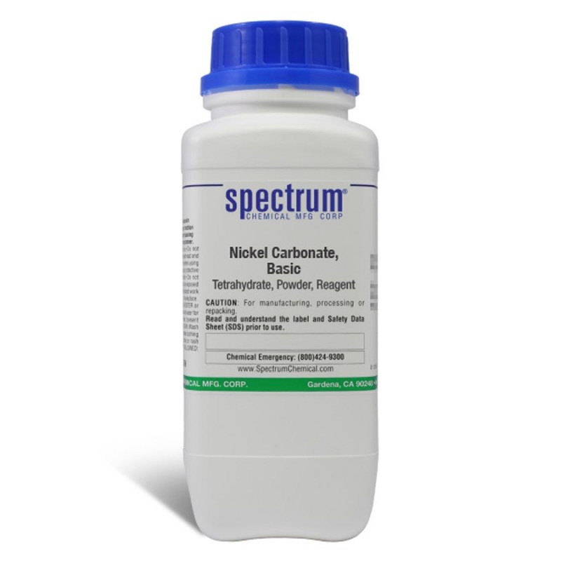 Spectrum Chemical N1045-500GM Nickel Carbonate, Basic, Tetrahydrate, Powder, Reagent 500g, 1/EA