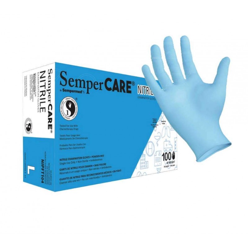 SEMPERMED USA INC NIPFT104 GLOVE SEMPERCARE NITRILE PF LARGE 100S