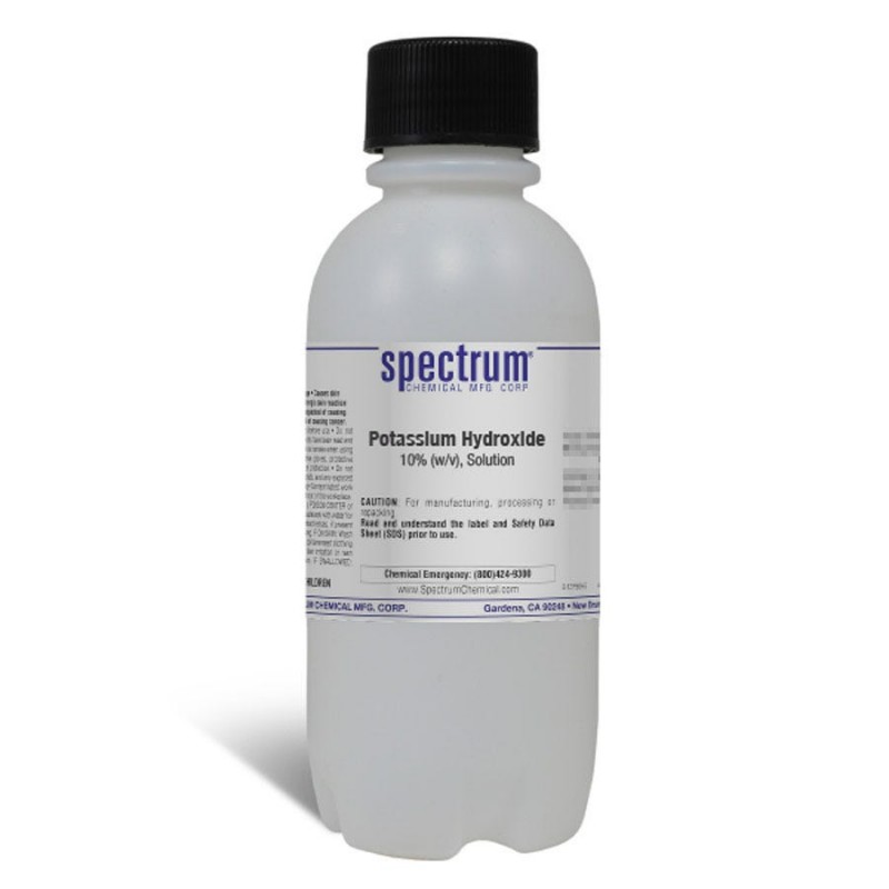 Spectrum Chemical P-377-500MLPL Potassium Hydroxide, 10 Percent (w/v), Solution 500mL, 1/EA