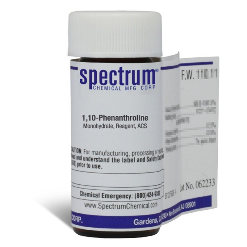 Spectrum Chemical P1055-1GM 1,10-Phenanthroline, Monohydrate, Reagent, ACS 1g, 1/EA