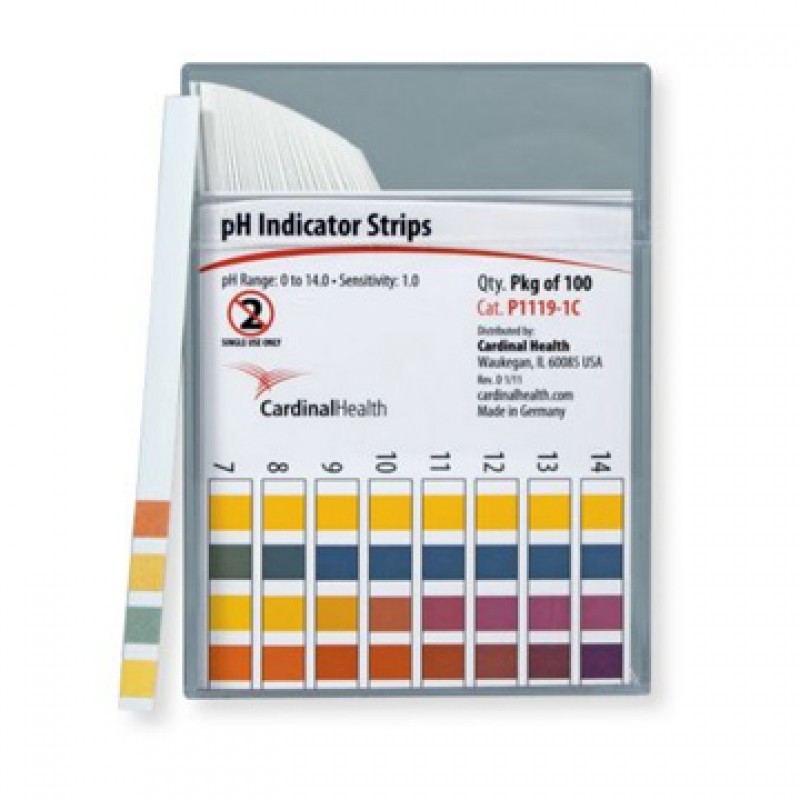 Long Range, 0-14, pH Indicator Strip, 4 Test Field, 100/pk, 100 pk/cs (Continental US Only)