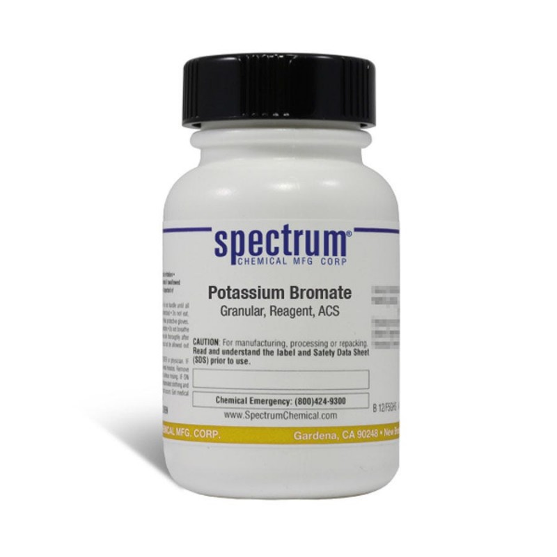 Spectrum Chemical P1215-25GM Potassium Bromate, Granular, Reagent, ACS 25g, 1/EA