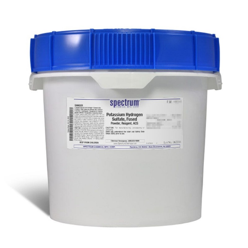 Spectrum Chemical P1395-12KG Potassium Hydrogen Sulfate, Fused, Powder, Reagent, ACS 12kg, 1/EA