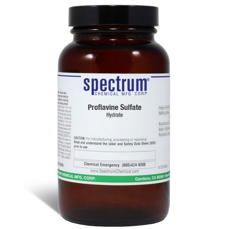 Spectrum Chemical P1429-100GM Proflavine Sulfate, Hydrate 100g, 1/EA