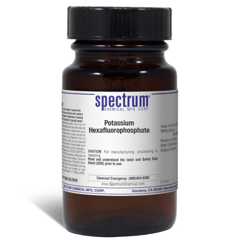 Spectrum Chemical P1807-25GM Potassium Hexafluorophosphate 25g, 1/EA