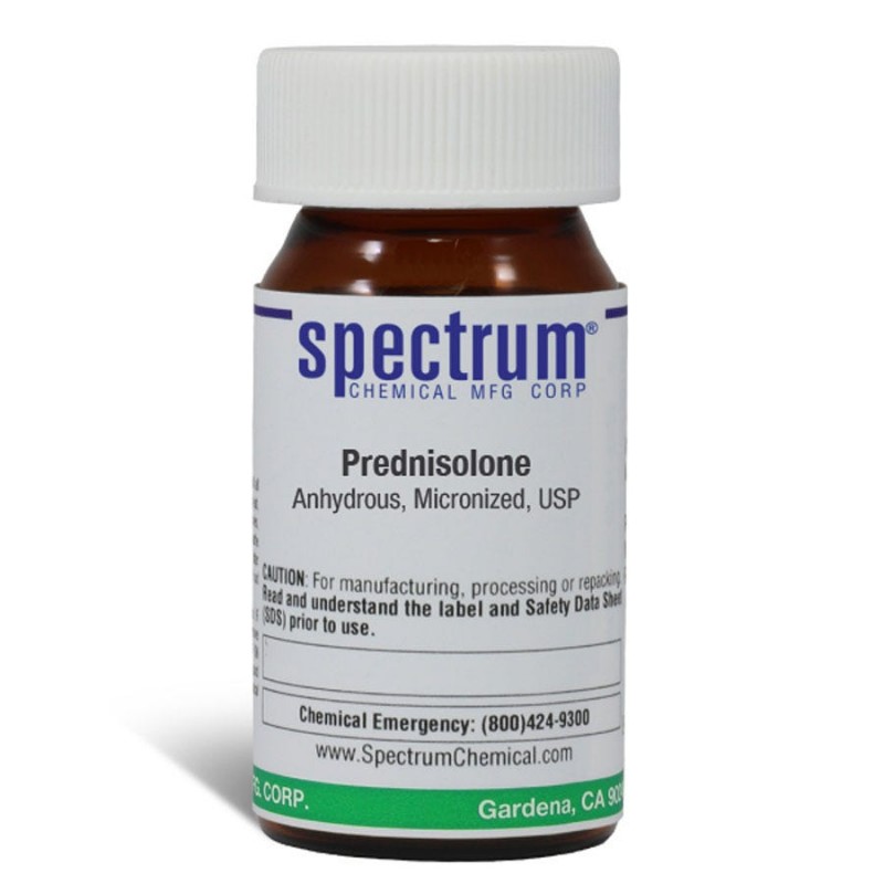 Spectrum Chemical PR101-5GM Prednisolone, Anhydrous, Micronized, USP 5g, 1/EA