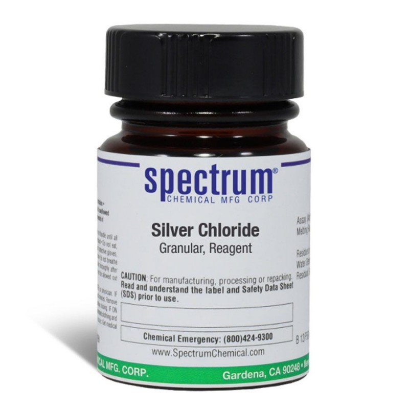 Spectrum Chemical S1055-25GM Silver Chloride, Granular, Reagent 25g, 1/EA