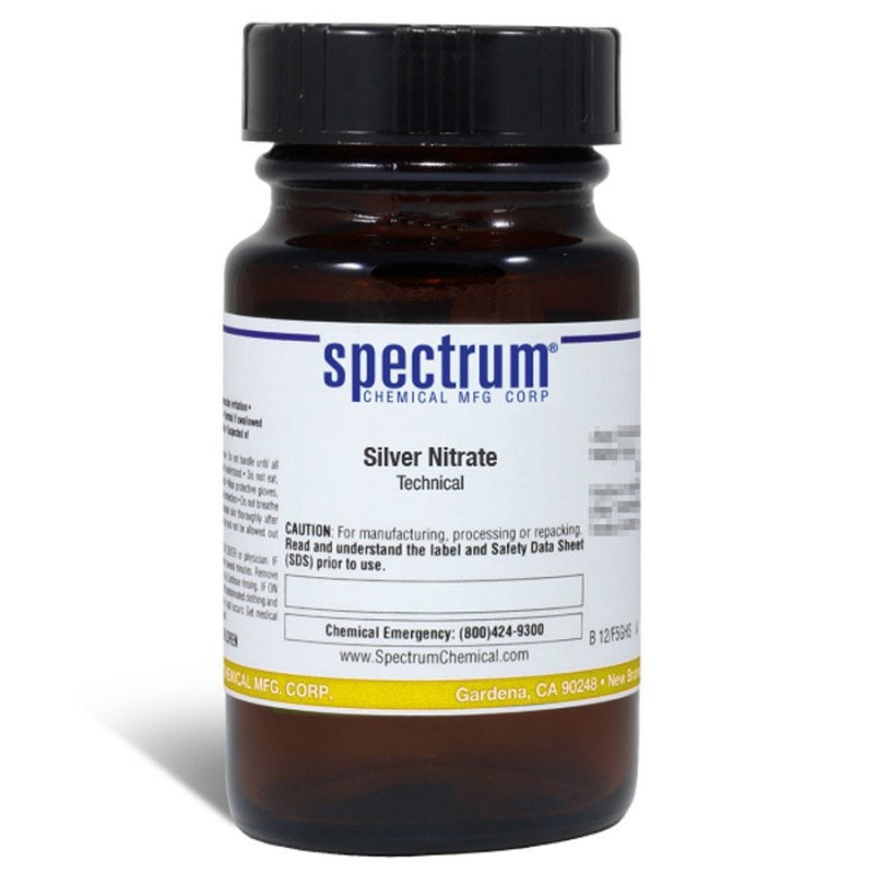 Spectrum Chemical S1086-100GM Silver Nitrate, Technical 100g, 1/EA
